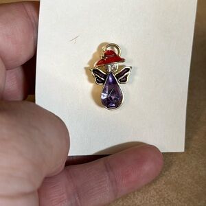 Purple red‎ hat angel pin